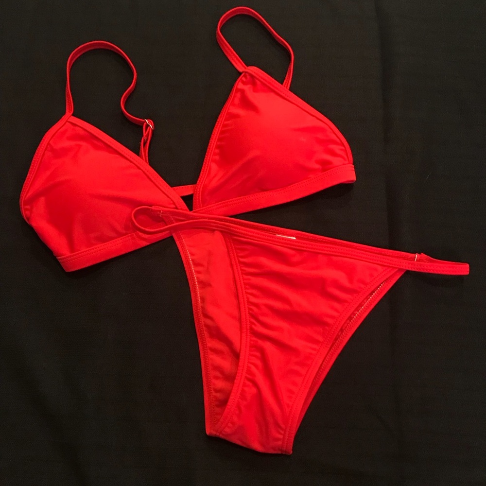Red two-piece bikini size M by Shein New w/o tags